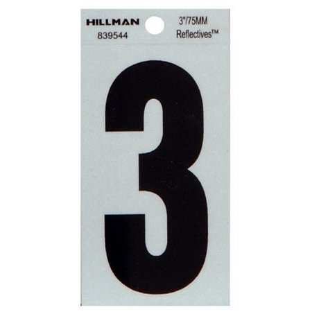 HILLMAN 3" Blk 3 Thin Adhesive 839544